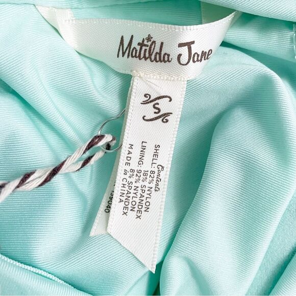 NWT Matilda Jane Palm Tree Paradise One-Piece Ruffle Swimsuit Women’s Size Small - Picture 13 of 16